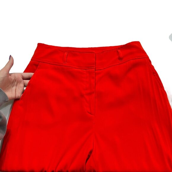 Veronica Beard Women's Straight Leg Trousers Red Size 10 - Picture 6 of 7